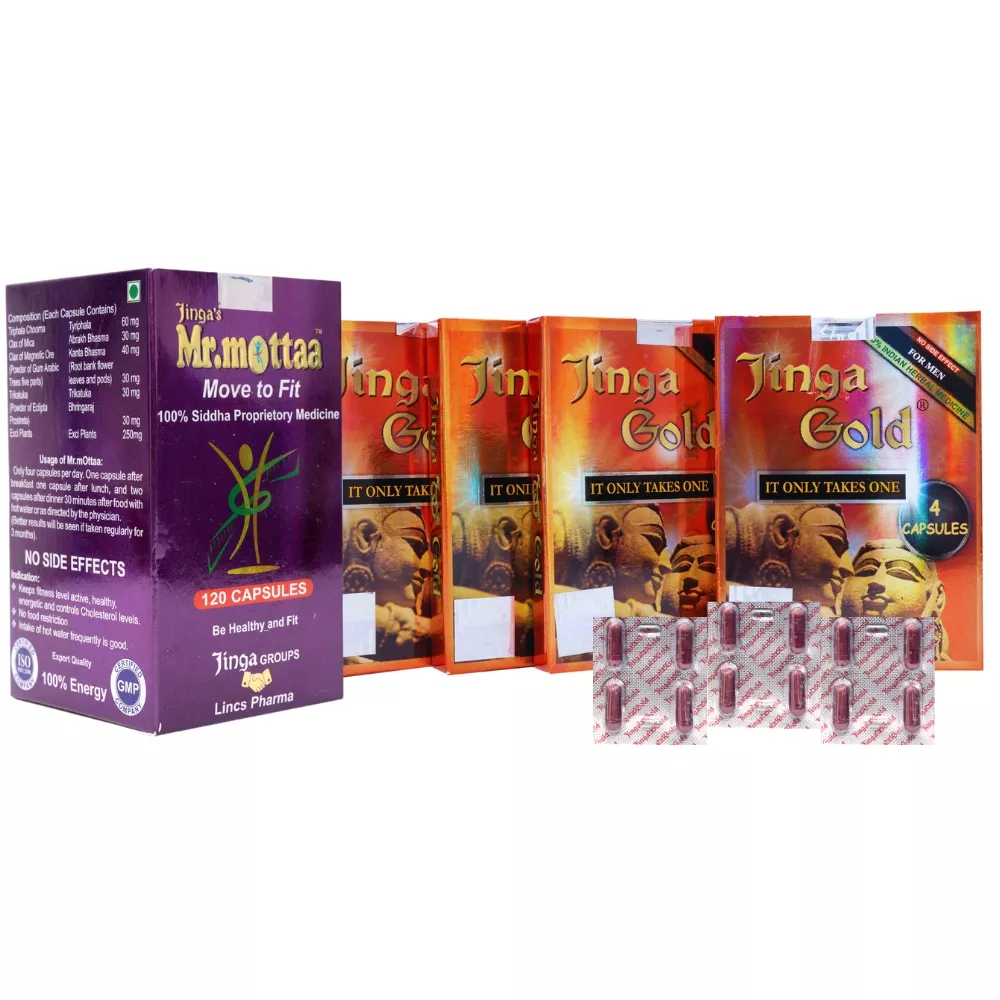 Jinga Gold 16 Capsules + Jinga’s Mr. Mottaa Combo's